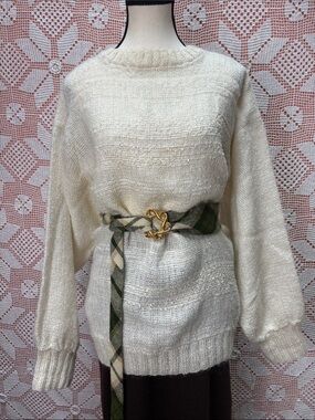 Vintage Handwoven Wool Blend Sweater
